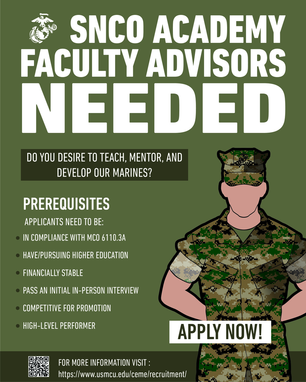 Staff Non-Commissioned Officer Academy Recruitment