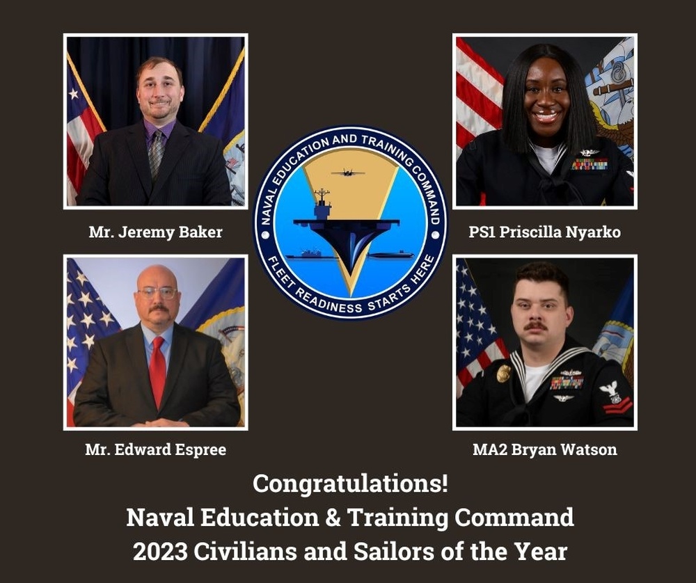NETC Announces its 2023 Civilians and Sailors of the Year