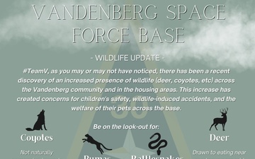 Vandenberg Space Force Base Spring Wildlife Awareness