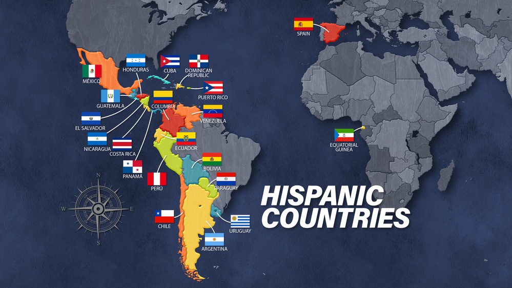 Hispanic Countries web infographic