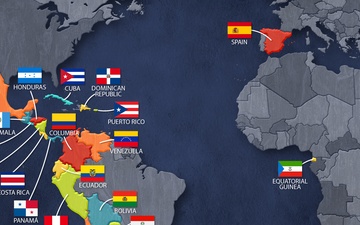 Hispanic Countries web infographic