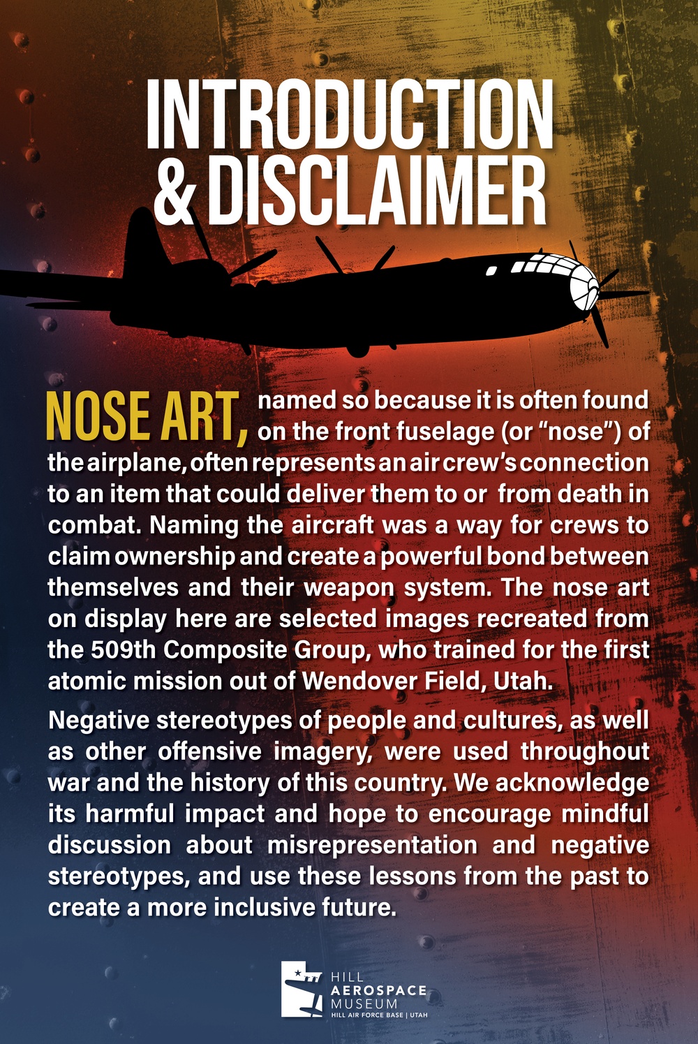 Nose Art Introduction and Disclaimer poster