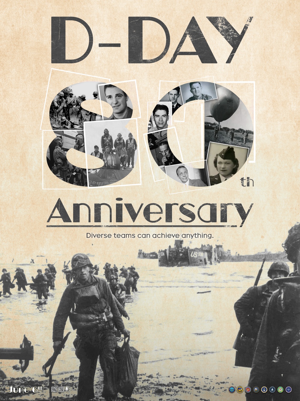 D-Day 80th Anniversary Poster - Diverse teams can achieve anything