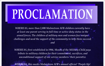 Month of the Military Child Proclamation Poster