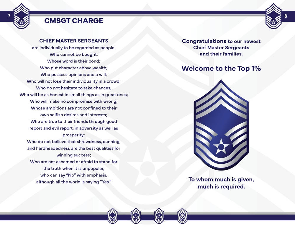 2024 Chief Recognition Ceremony Booklet: Page 7 &amp; 8