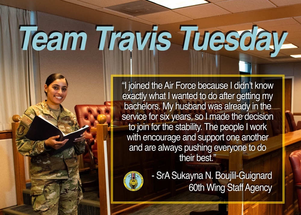 Team Travis Tuesday: Senior Airman Boujlil-Guignard