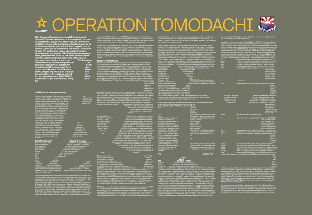 Operation Tomodachi Typographic Poster