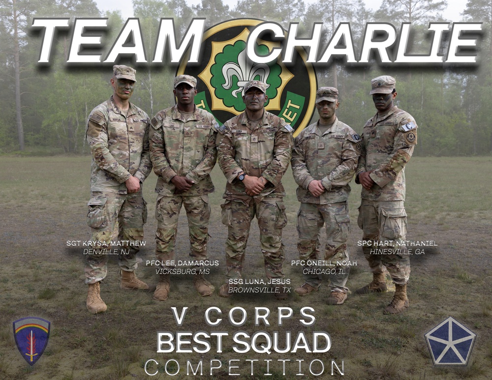 V Corps Best Squad Competition Team Graphic