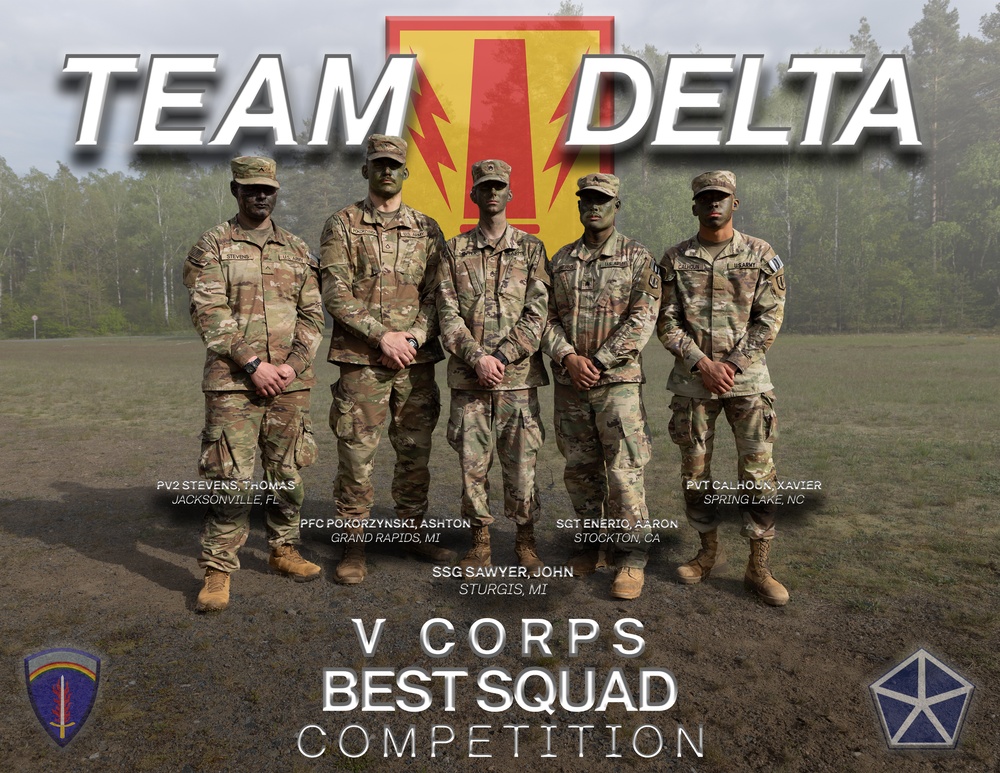 V Corps Best Squad Competition Team Graphic