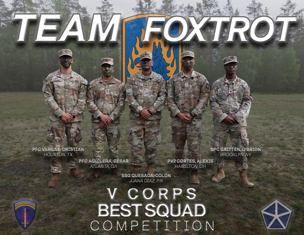 V Corps Best Squad Competition Team Graphic