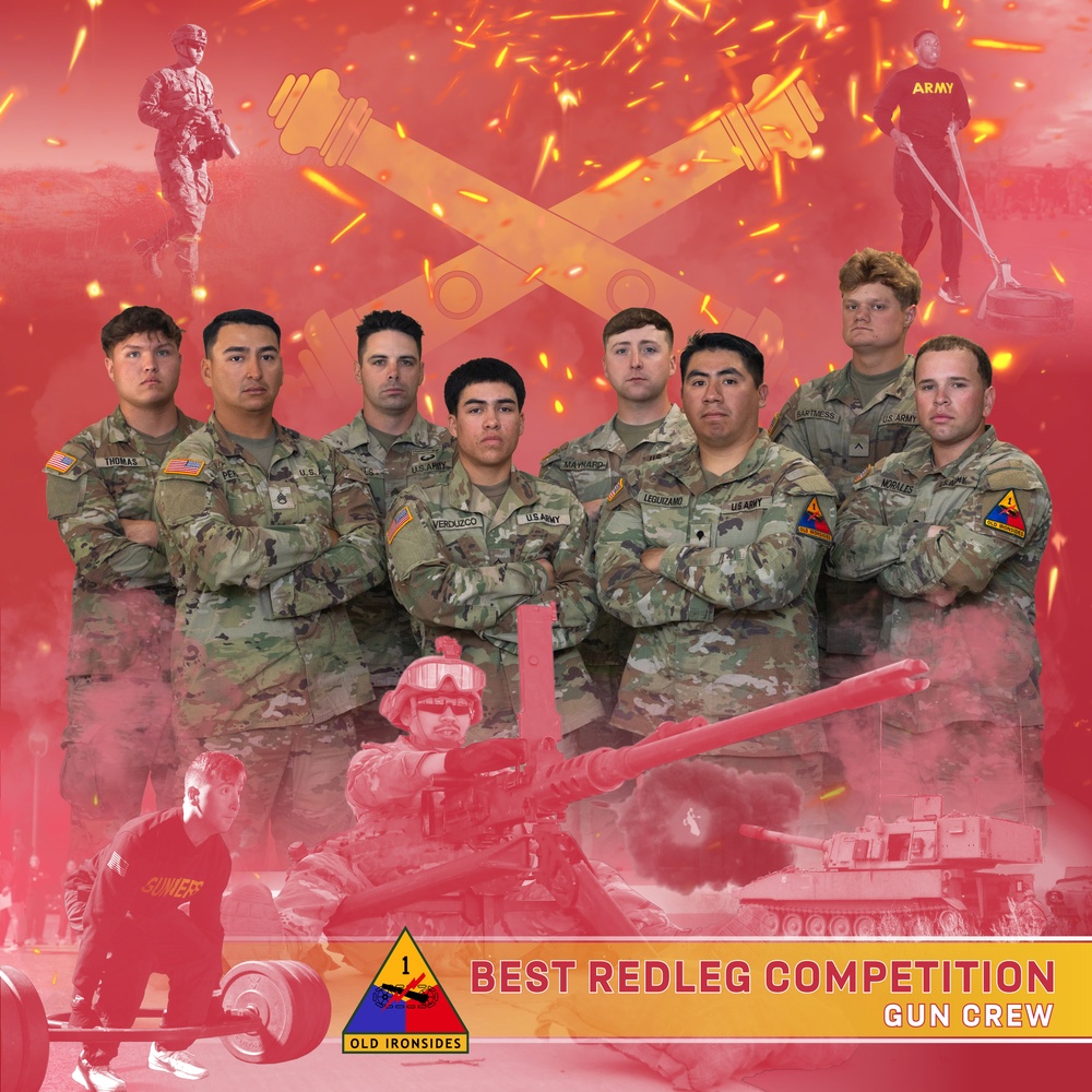 1st Armored Division Best Redleg Competition 2024 Team Graphic