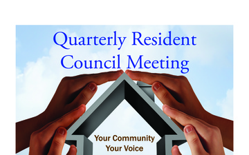 Quarterly Resident Council Meeting