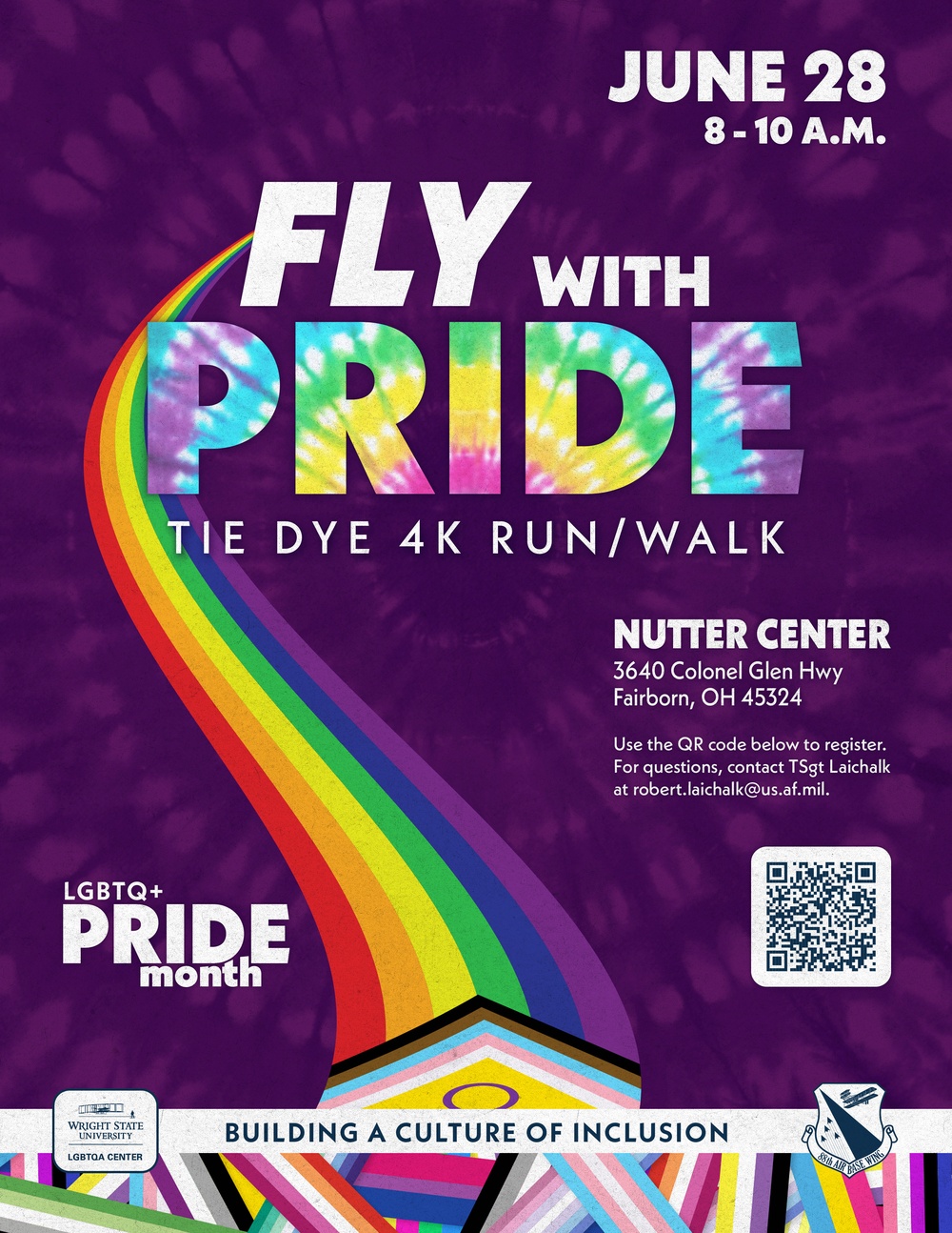 Fly with Pride Tie Dye 4k Run/Walk