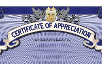 Certificate of Appreciation