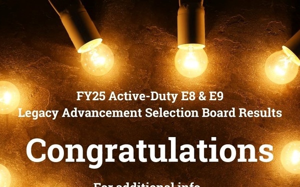 Navy Announces Fiscal Year 2025 Active-Duty Navy E8 and E9 Legacy Selection Board