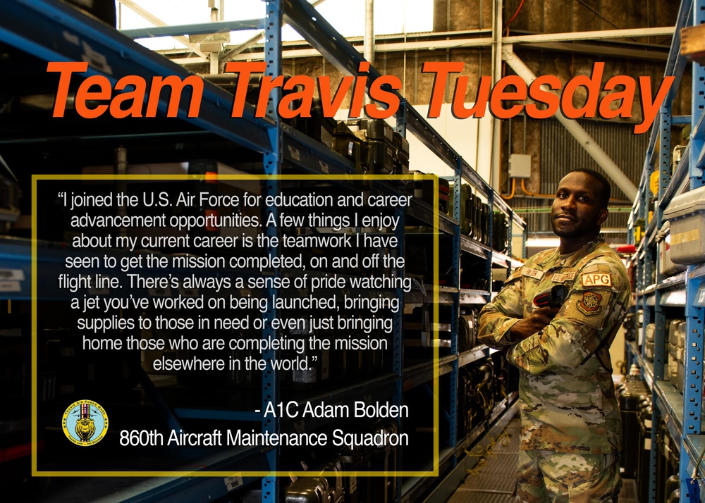 Team Travis Tuesday: Airman 1st Class Bolden