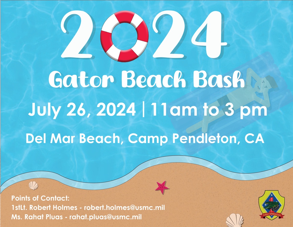 2024 Gator Beach Bash flyer