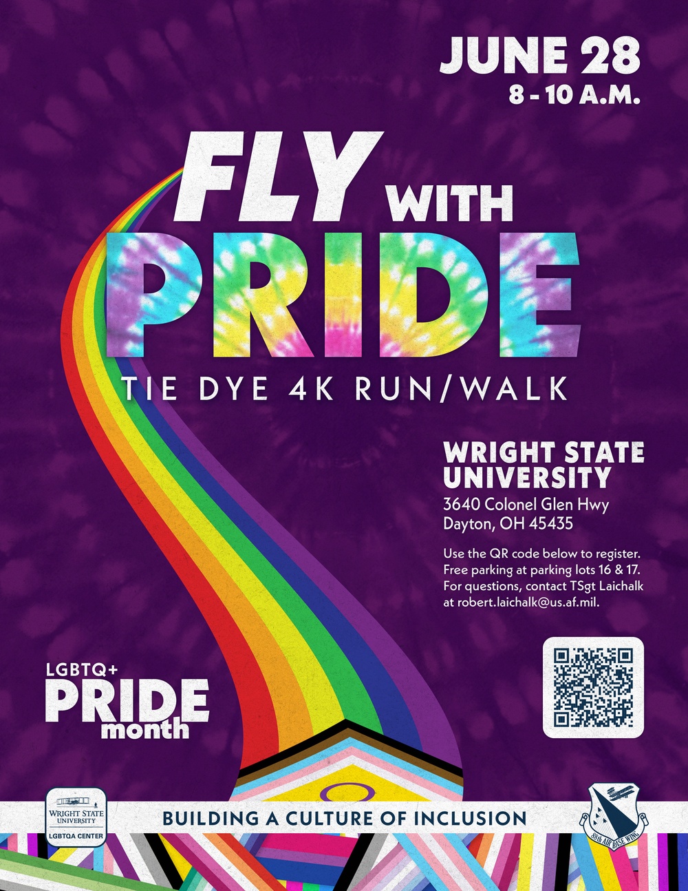 Fly with Pride Tie Dye 4k Run/Walk