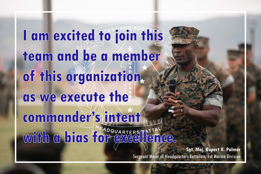 Sgt. Maj. Rupert Palmer on joining HQ Bn.