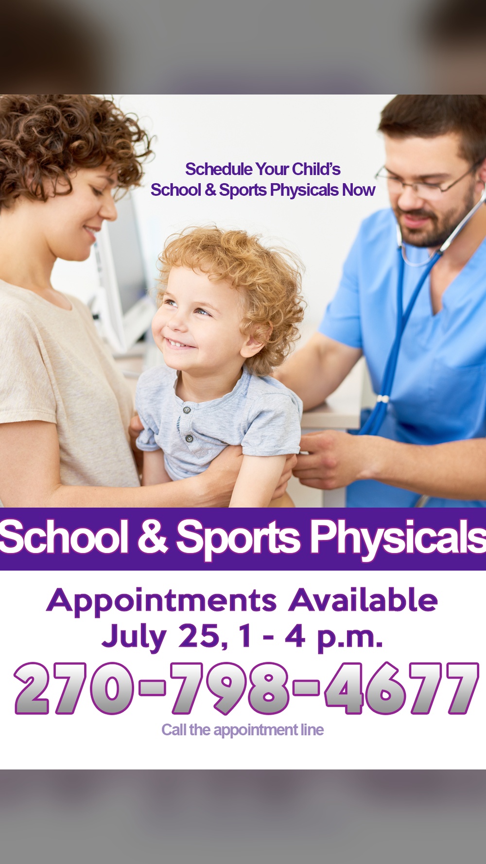 School and Sports Physicals