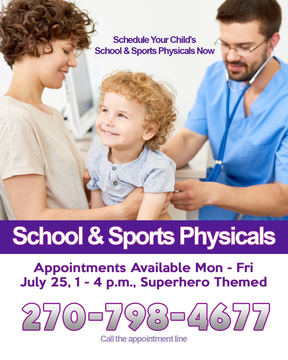 School and Sports Physicals