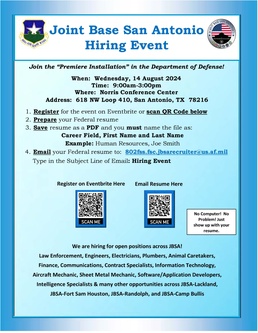 JBSA to host hiring event in San Antonio