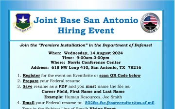 JBSA to host hiring event in San Antonio