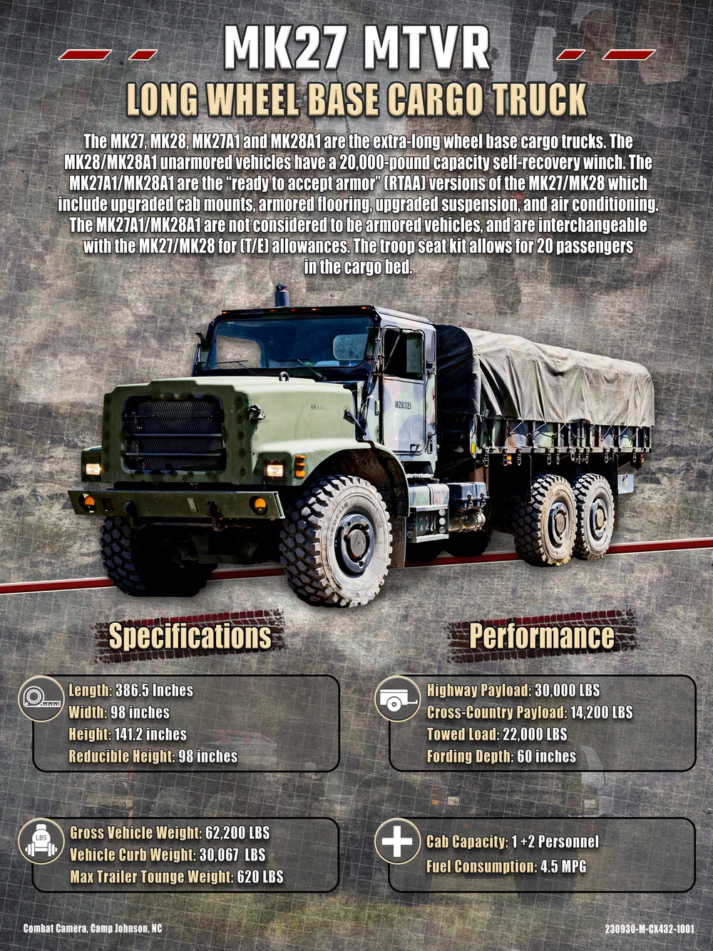 MK27 MTVR | Long Wheel Base Cargo Truck