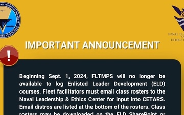 ELD Rosters Need to be Emailed to NLEC for Completion