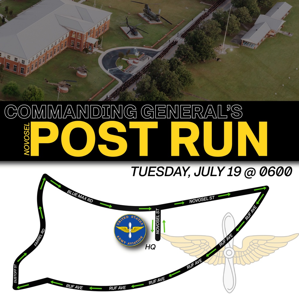 Fort Novosel post run graphic