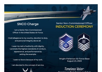 SNCO Induction Ceremony program