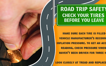 Road Trip Safety: Check your Tire Tread