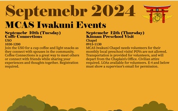 MCAS Iwakuni September Event Calendar 24