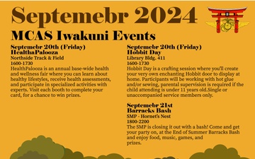 MCAS Iwakuni September Event Calendar 24