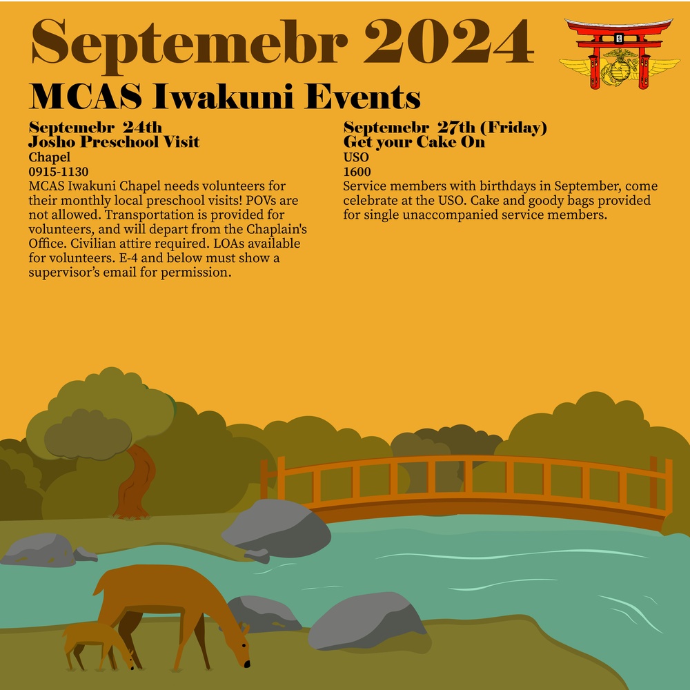 MCAS Iwakuni September Event Calendar 24