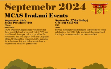 MCAS Iwakuni September Event Calendar 24