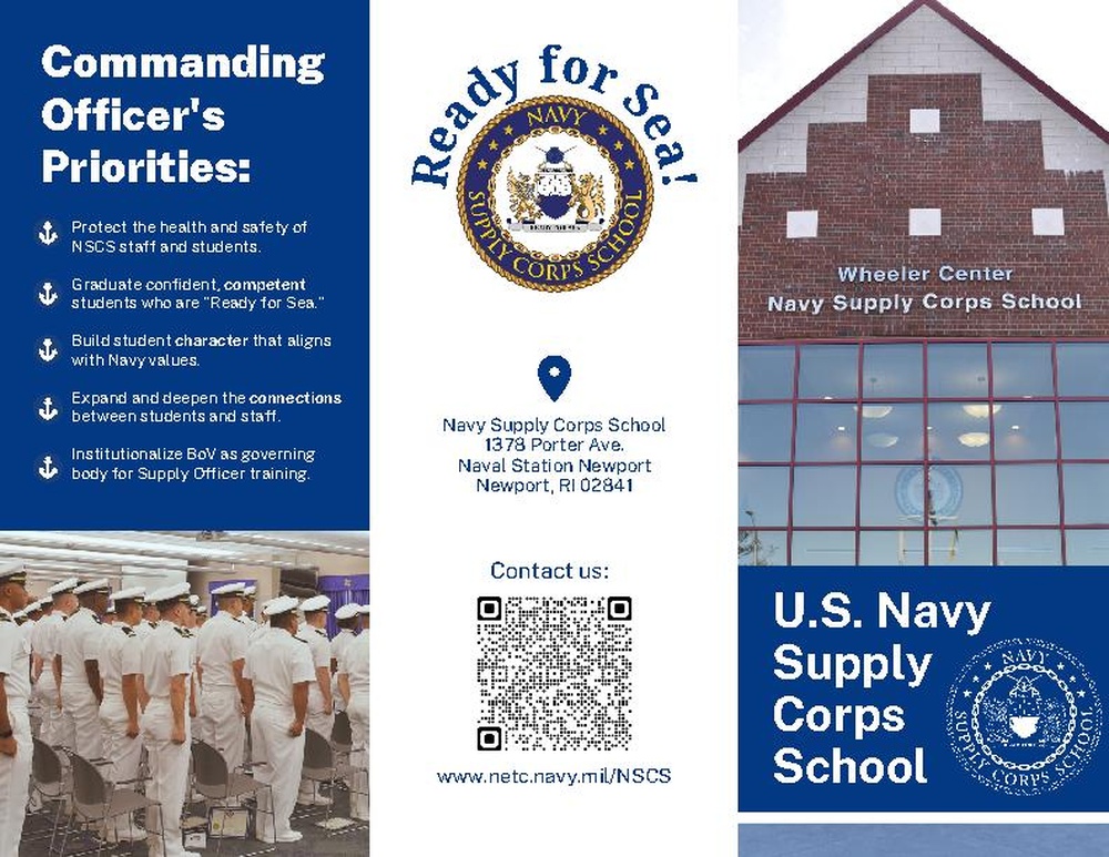 Navy Supply Corps School info brochure