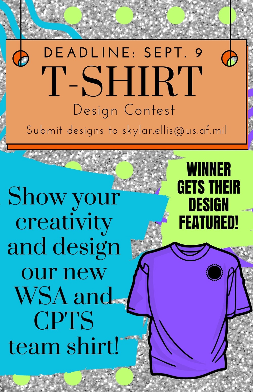 Booster club t-shirt contest poster