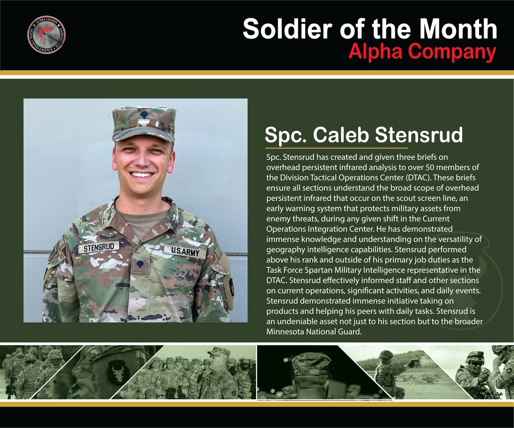 HHBN, 34ID Recognizes Soldier and NCO of the Month