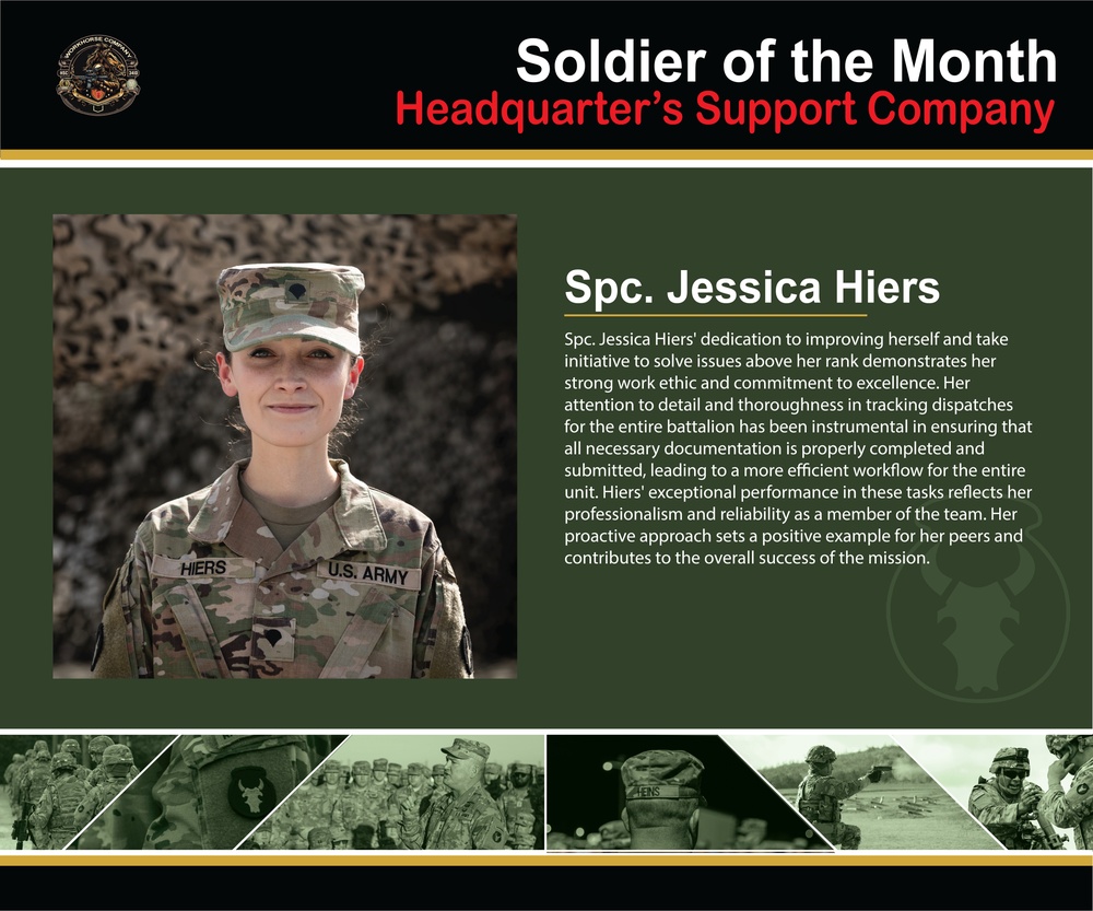 HHBN, 34ID Recognizes Soldier and NCO of the Month