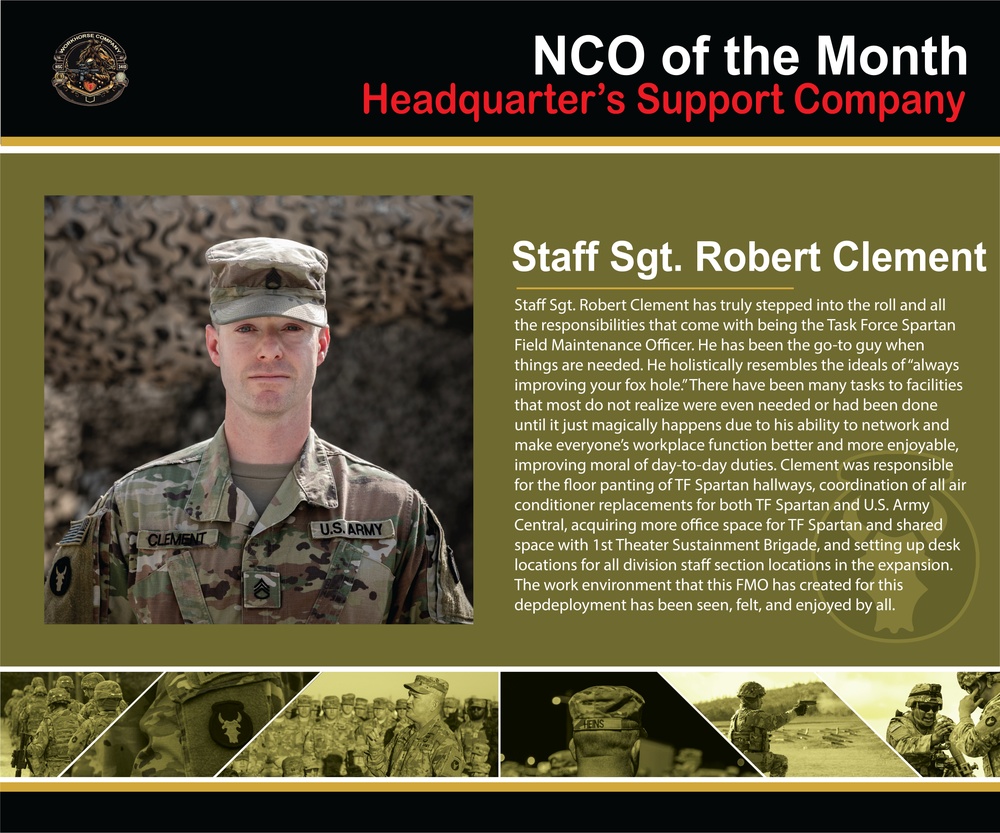 HHBN, 34ID Recognizes Soldier and NCO of the Month