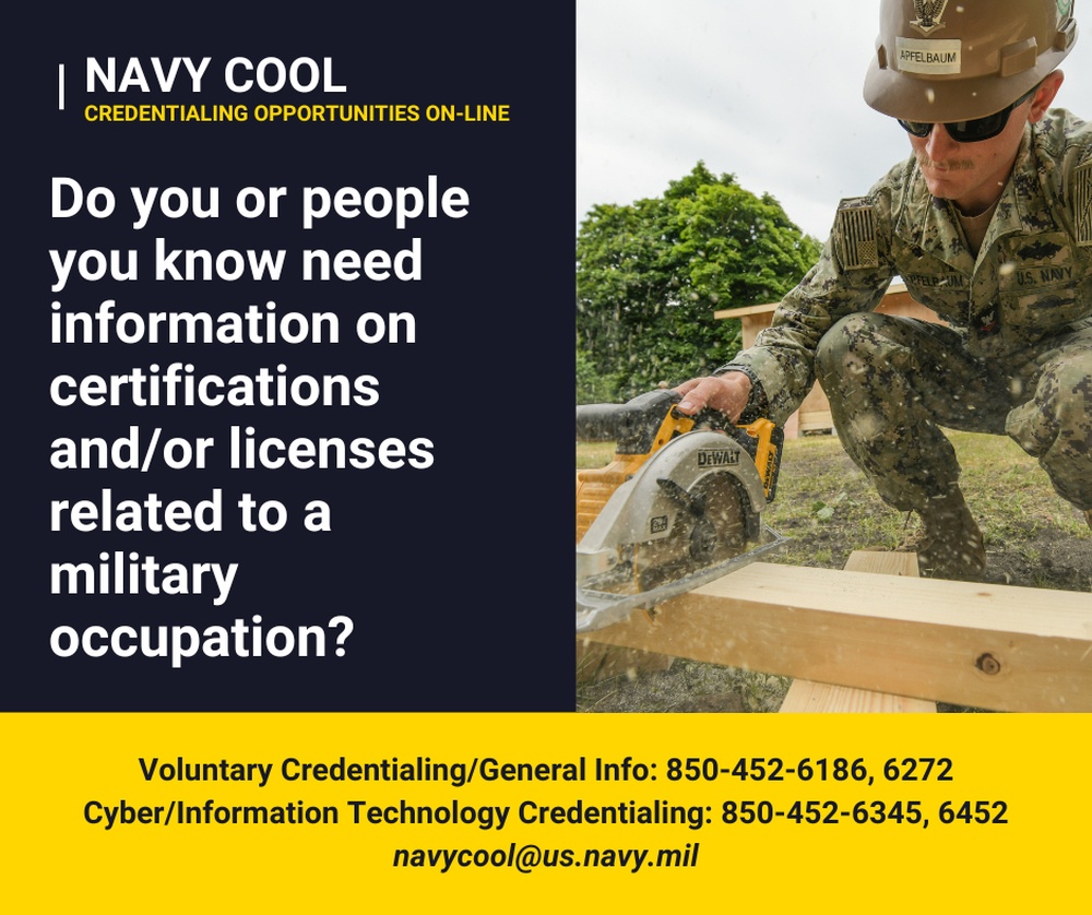 Navy COOL: Make the Most of Your Military Career