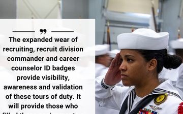 Navy Updates Policy on Wear of Recruiting, Recruit Division Commander and Career Counselor Identification Badges