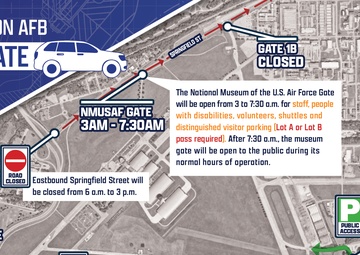 Wright-Patterson AFB announces gate hours for September 21, 2024
