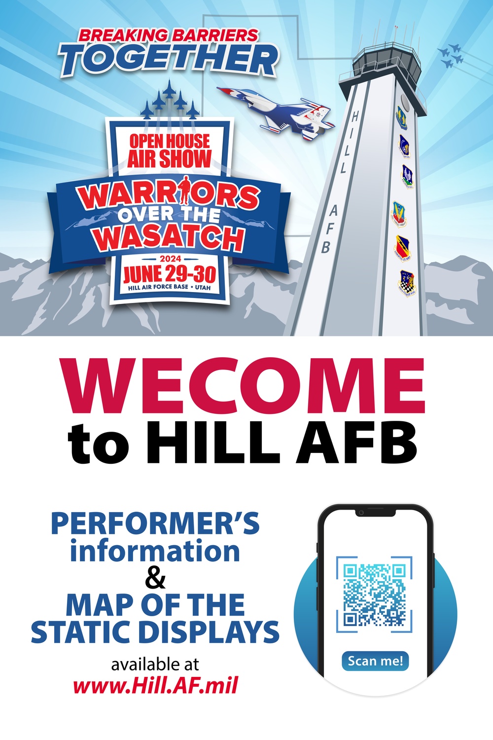 2024 Air Show  - Welcome Poster with QR code