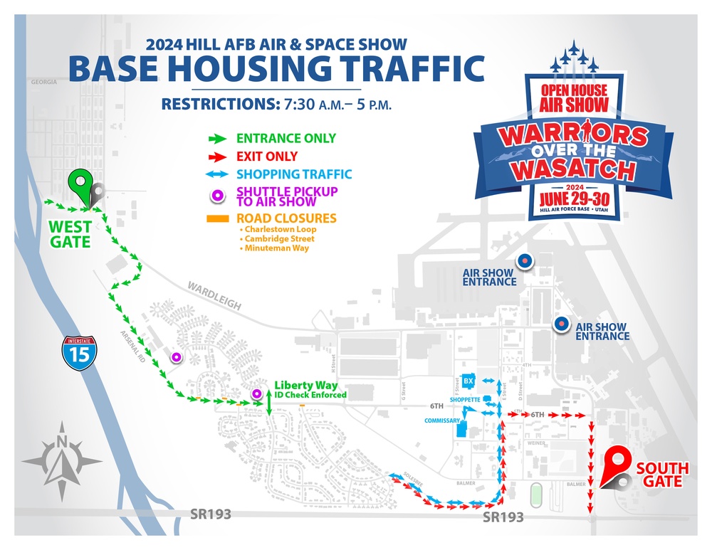 2024 Air Show  - Base Housing Traffic Map