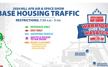 2024 Air Show  - Base Housing Traffic Map