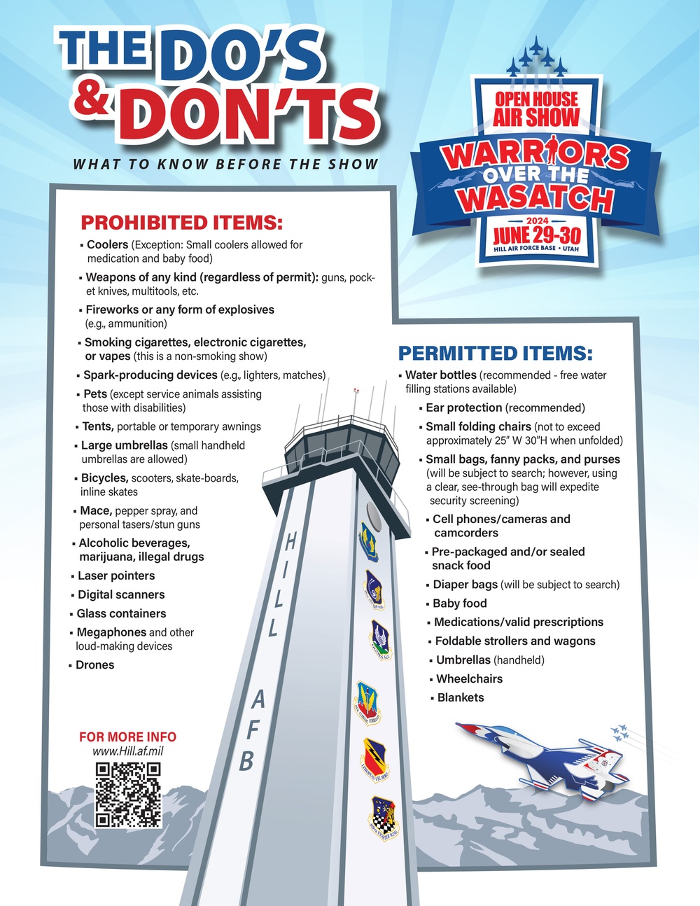 2024 Air Show - Prohibited Items Flyer