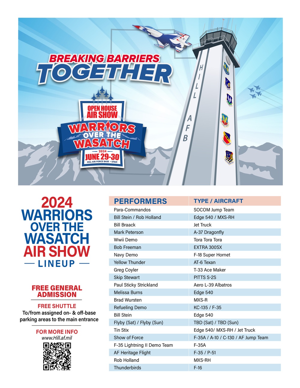 2024 Air Show - Performers Lineup