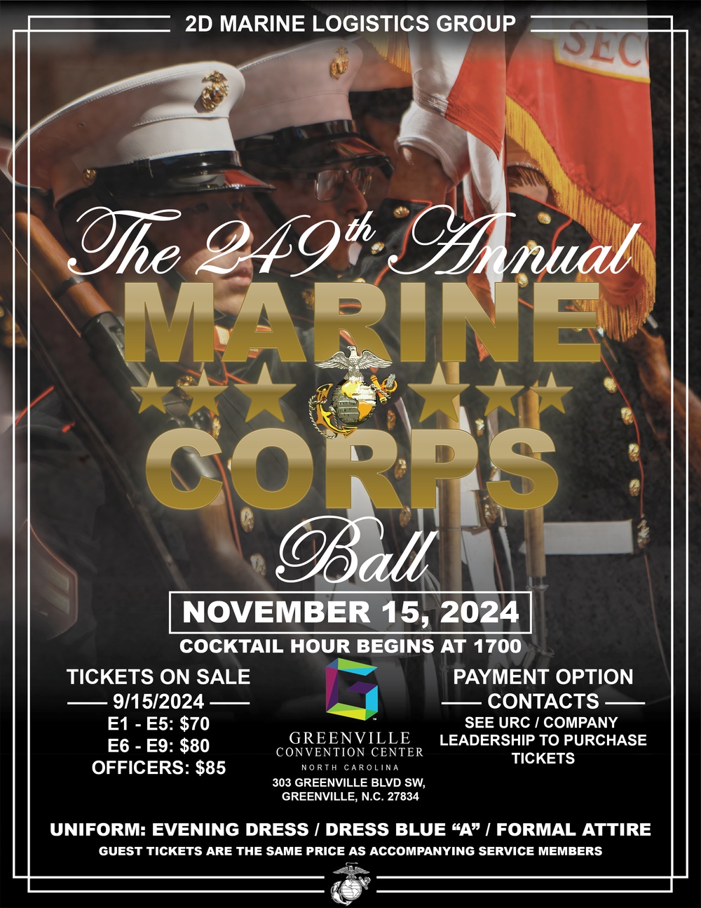 2nd MLG 249th Annual Marine Corps Ball Poster